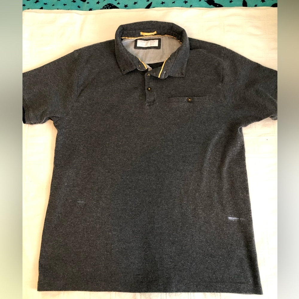 cactus man  Ricky Singh Gray Polo T-shirt labeled Large fits smaller